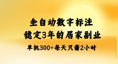 全自动数字标注，稳定3年的蓝海项目，居家也能矩阵开干的副业，单机日入3张+【揭秘】-鸿雁学习网