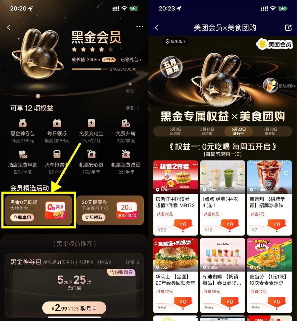 美团黑金以上会员0亓休闲玩乐-鸿雁学习网