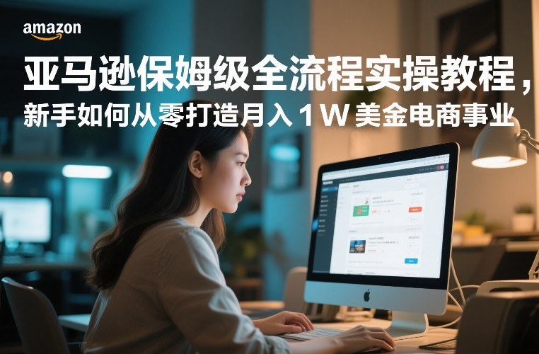 亚马逊保姆级全流程实操教程，新手如何从零打造月入1W美金电商事业-鸿雁学习网