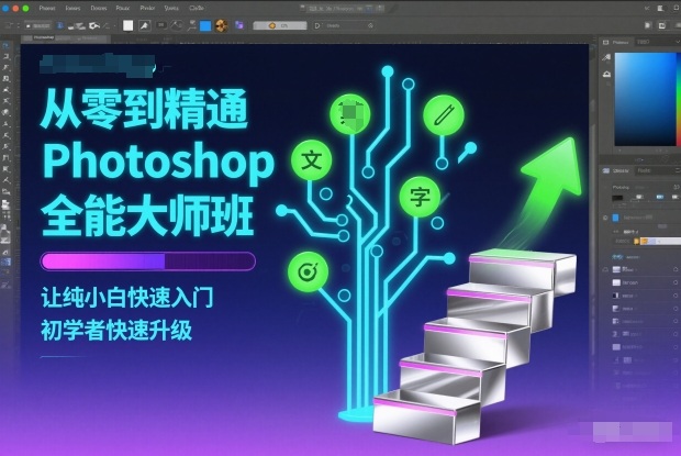 从零到精通Photoshop全能大师班，让纯小白快速入门，初学者快速升级-鸿雁学习网