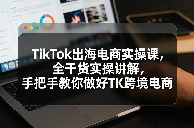 TikTok出海电商实操课，全干货实操讲解，手把手教你做好TK跨境电商-鸿雁学习网
