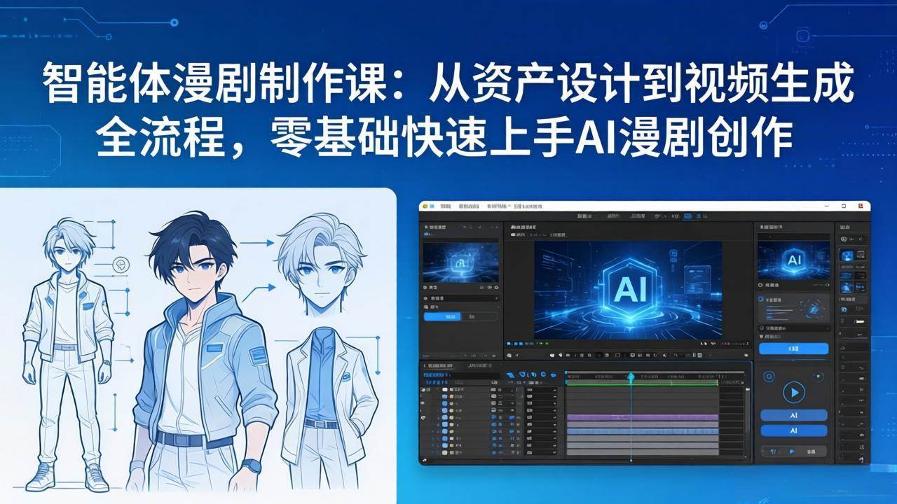 （17709期）智能体漫剧制作课：从资产设计到视频生成全流程，零基础快速上手AI漫剧创作-鸿雁学习网