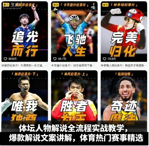 体坛人物解说全流程实战教学，爆款解说文案讲解，体育热门赛事精选-鸿雁学习网