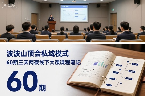 波波山顶会私域模式60期三天两夜线下大课课程笔记(文档)-鸿雁学习网