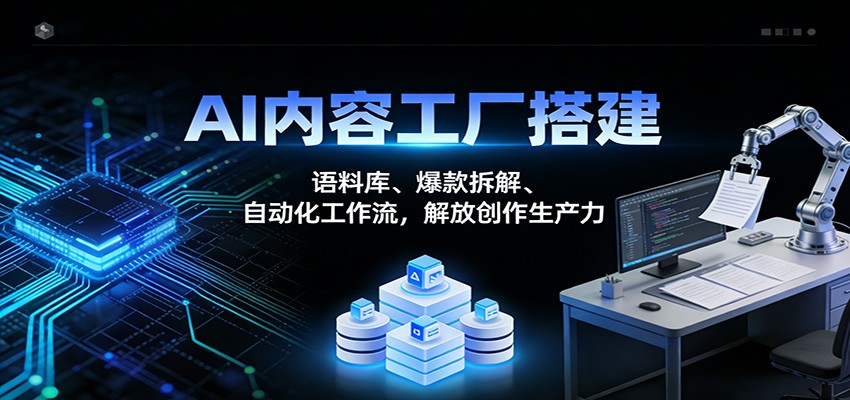 AI内容工厂搭建：语料库、爆款拆解、自动化工作流，解放创作生产力-鸿雁学习网