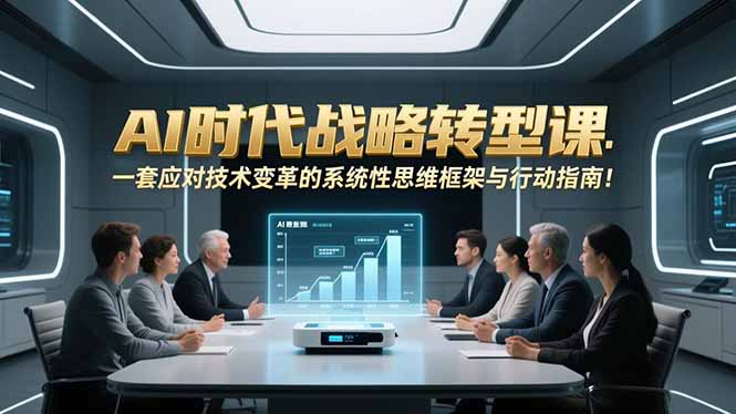 AI时代战略转型课：一套应对技术变革的系统性思维框架与行动指南！-鸿雁学习网