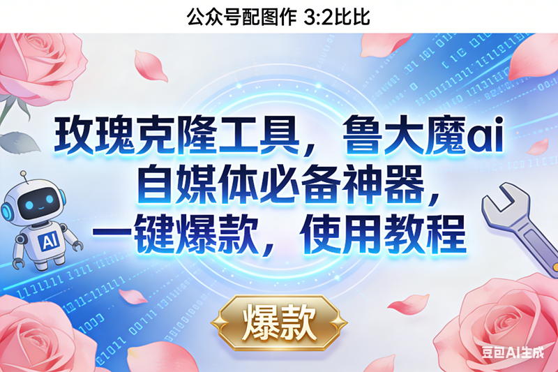 （16847期）玫瑰克隆神器，鲁大魔ai，自媒体必备，一键爆款工具，详细介绍，和使用教程-鸿雁学习网