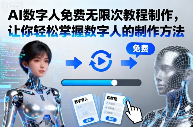 AI数字人免费无限次教程制作，让你轻松掌握数字人的制作方法-鸿雁学习网