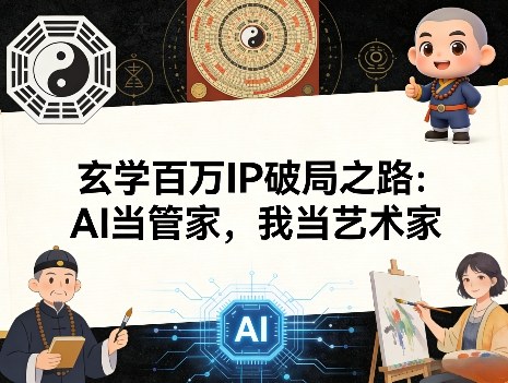 玄学百万IP破局之路：AI当管家，我当艺术家-鸿雁学习网