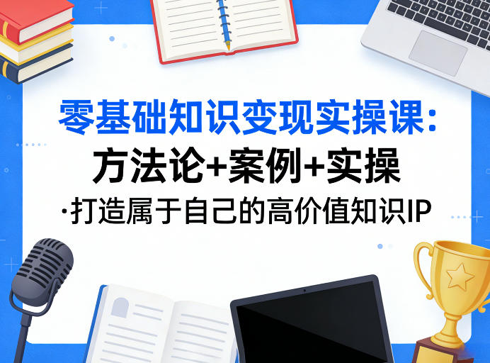 零基础知识变现实操课，方法论+案例+实操，打造属于自己的高价值知识IP-鸿雁学习网