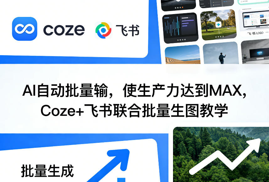 AI自动批量输，使生产力达到MAX，Coze+飞书联合批量生图教学-鸿雁学习网