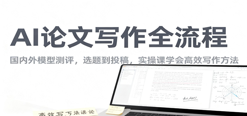 AI论文写作全流程，国内外模型测评，选题到投稿，实操课学高效写作方法-鸿雁学习网