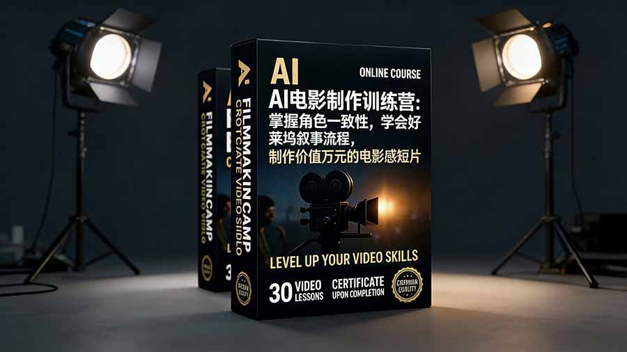 AI电影制作训练营：掌握角色一致性，学会好莱坞叙事流程，制作价值万元的电影感短片-鸿雁学习网