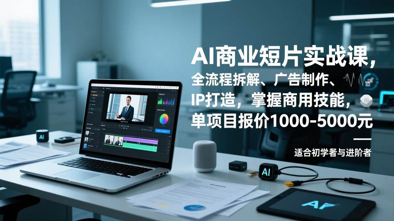 (17050期)AI商业短片实战课,全流程拆解、广告制作、IP打造,掌握商用技能,单项目报价1000-5000元 (17050期)AI商业短片实战课,全流程拆解、广告制作、IP打造,掌握商用技能,单项目报价1000-5000元