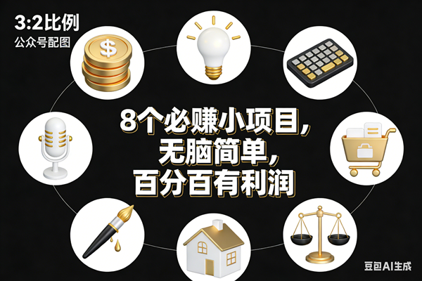 （17101期）8个必赚小项目，无脑简单，百分百有利润，副业首选，日入300+-鸿雁学习网