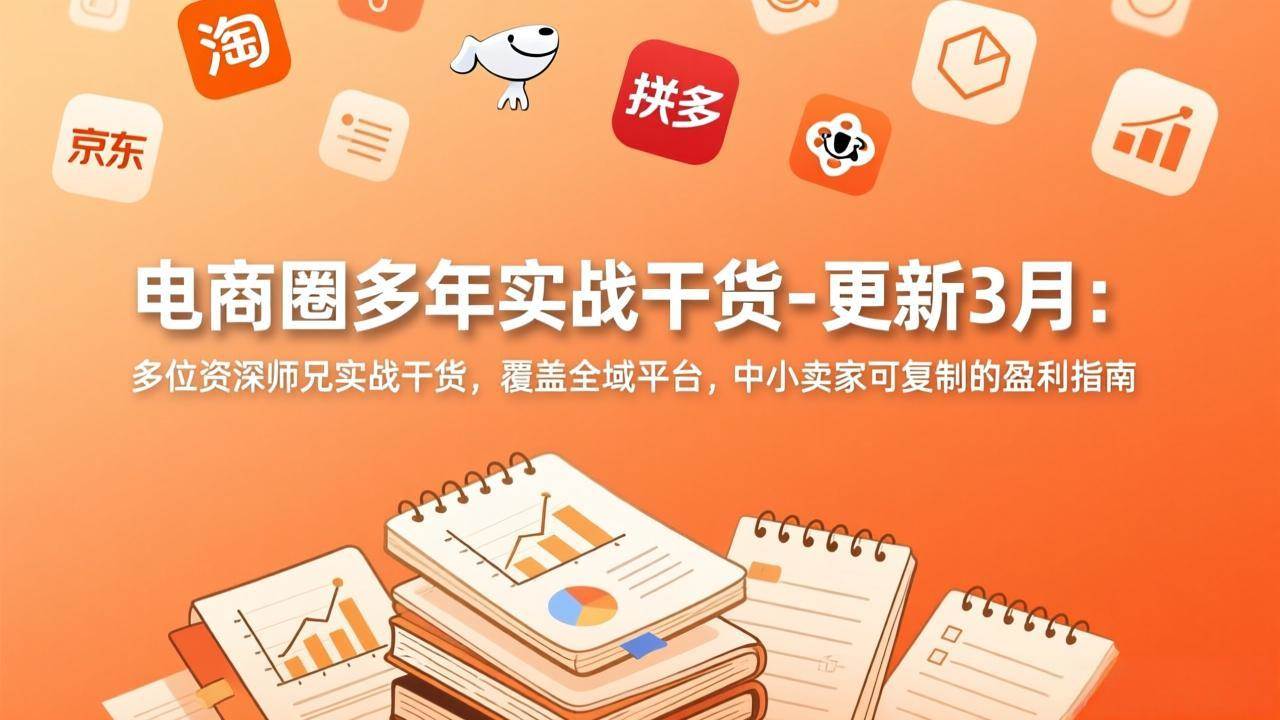 （17577期）电商圈多年实战干货-更新3月：多位资深师兄实战干货，覆盖全域平台，中小卖家可复制的盈利指南-鸿雁学习网