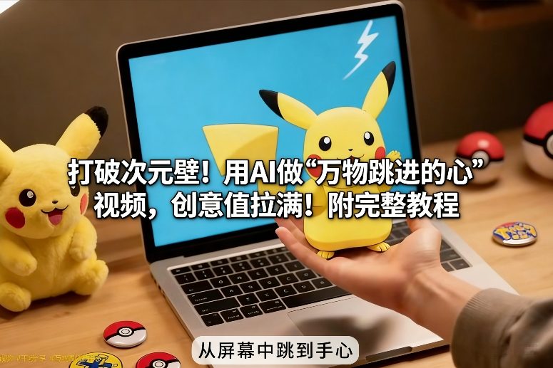 打破次元壁！用AI做【万物跳进手心】视频，创意值拉满！附完整教程-鸿雁学习网