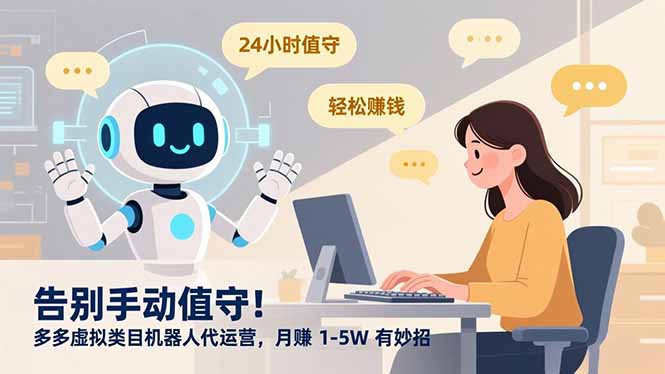 告别手动值守!多多虚拟类目机器人代运营,月赚 1-5W 有妙招-鸿雁学习网