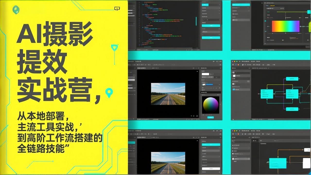AI+摄影提效实战营，从本地部署，主流工具实战，到高阶工作流搭建的全链路技能-鸿雁学习网