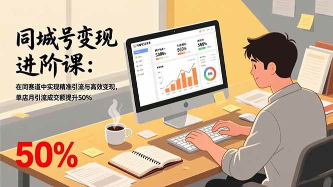 （17015期）同城号变现进阶课：在同城赛道中实现精准引流与高效变现，单店月引流成交额提升50%-鸿雁学习网