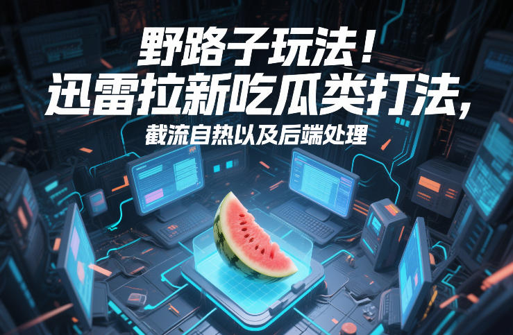 野路子玩法！迅雷拉新吃瓜类打法，截流自热以及后端处理-鸿雁学习网