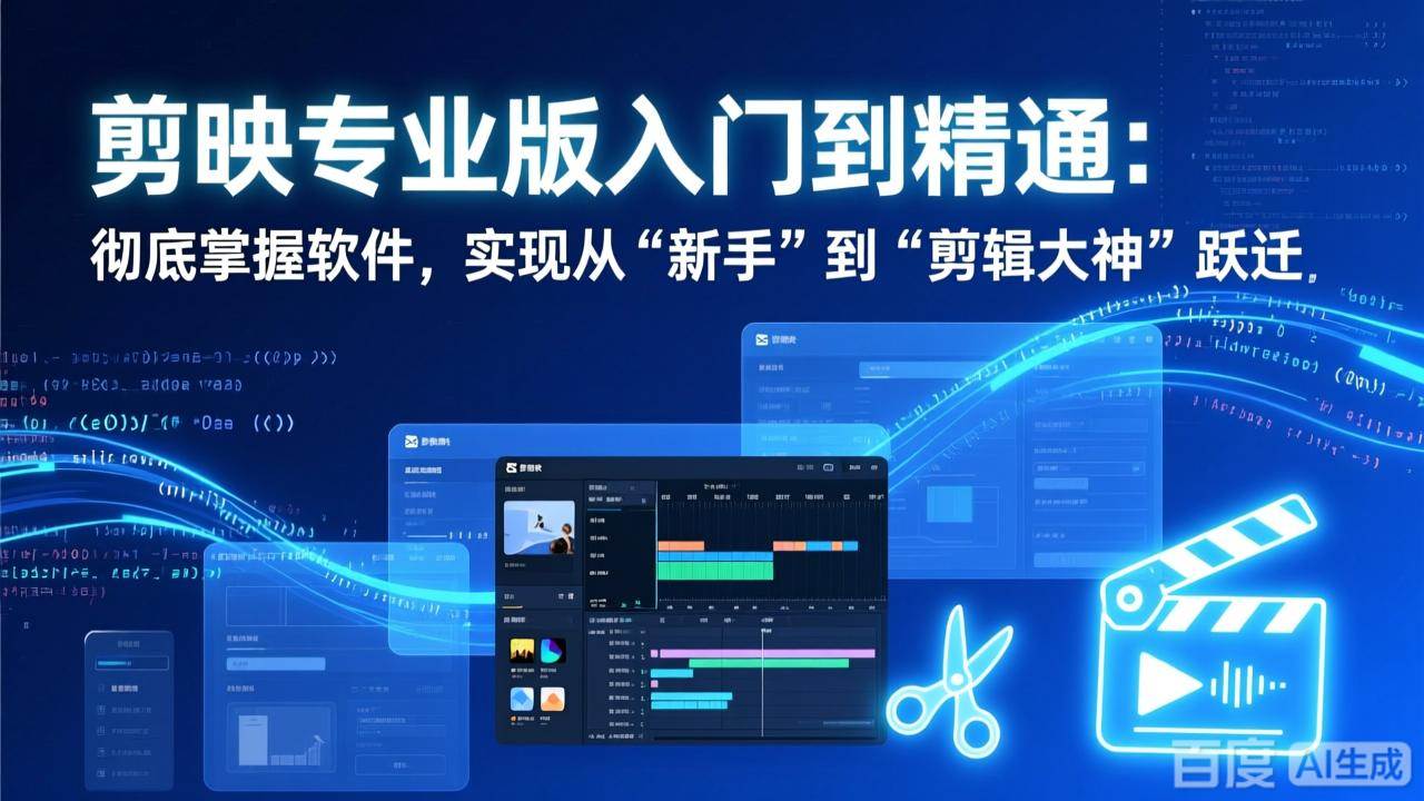 （17321期）剪映专业版入门到精通：彻底掌握软件，实现从“新手”到“剪辑大神”跃迁-鸿雁学习网