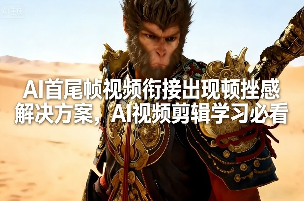 AI首尾帧视频衔接出现顿挫感解决方案，AI视频剪辑学习必看-鸿雁学习网