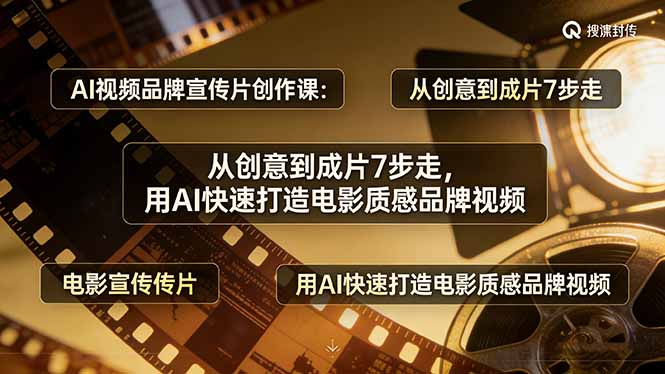 AI视频品牌宣传片创作课：从创意到成片7步走，用AI快速打造电影质感品牌视频-鸿雁学习网