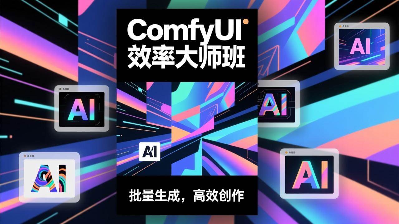 (17107期)ComfyUI效率大师班:工作流搭建,批量生成,将个人AI出图效率提升5-10倍,月接单收入1-3万-鸿雁学习网