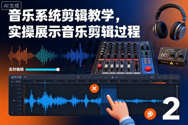 音乐系统剪辑教学，实操展示音乐剪辑过程-鸿雁学习网