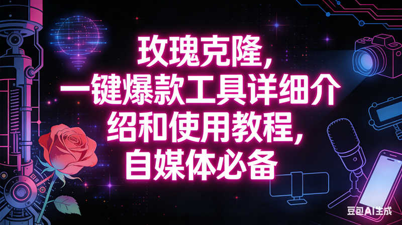 （16811期）玫瑰克隆工具，自媒体必备神器，一键爆款，详细介绍和使用教程-鸿雁学习网