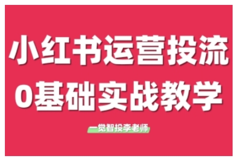 小红书运营投流，小红书广告投放从0到1的实战课，学完即可开始投放(更新26年)-鸿雁学习网