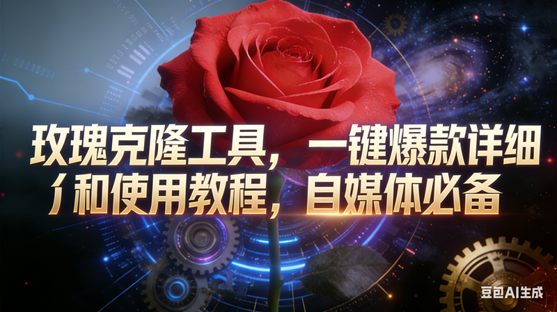 （16837期）玫瑰克隆工具，鲁大魔ai，自媒体必备神器，一键爆款，详细介绍，和使用教程-鸿雁学习网