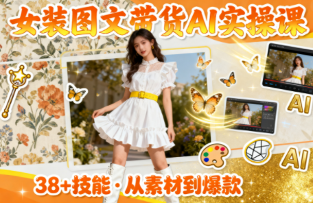 女装图文带货的AI实操课-鸿雁学习网