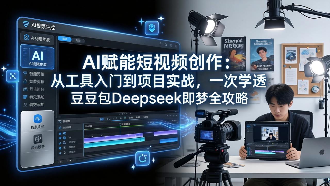 AI赋能短视频创作：从工具入门到项目实战，一次学透豆包Deepseek即梦全攻略-鸿雁学习网