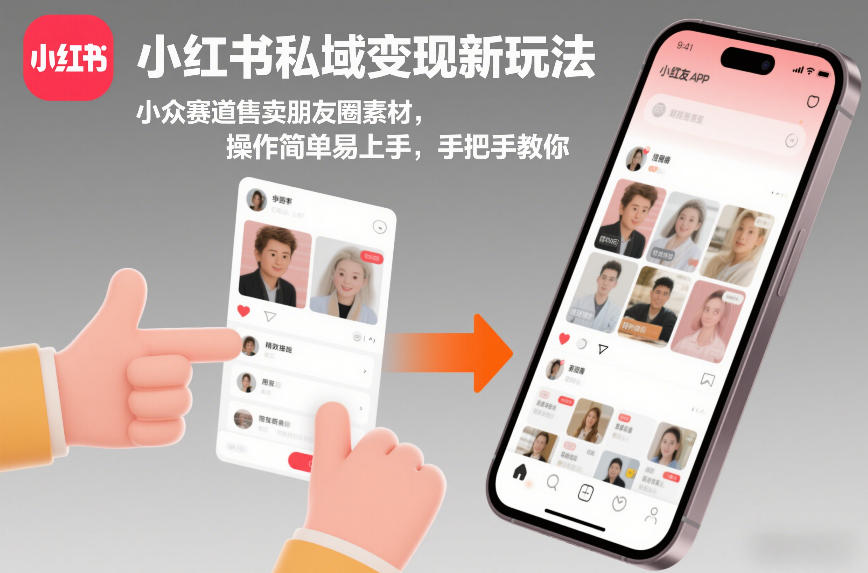 小红书私域变现新玩法，小众赛道售卖朋友圈素材，操作简单易上手，手把手教你-鸿雁学习网