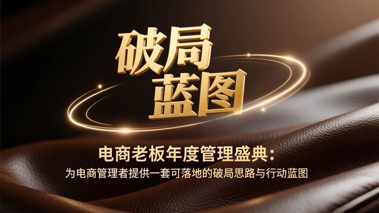 （17374期）电商老板年度管理盛典：为电商管理者提供一套可落地的破局思路与行动蓝图-鸿雁学习网