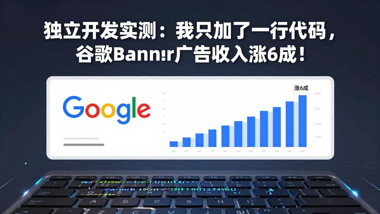 付费文章：独立开发实测：我只加了一行代码，谷歌Banner广告收入涨6成！-鸿雁学习网