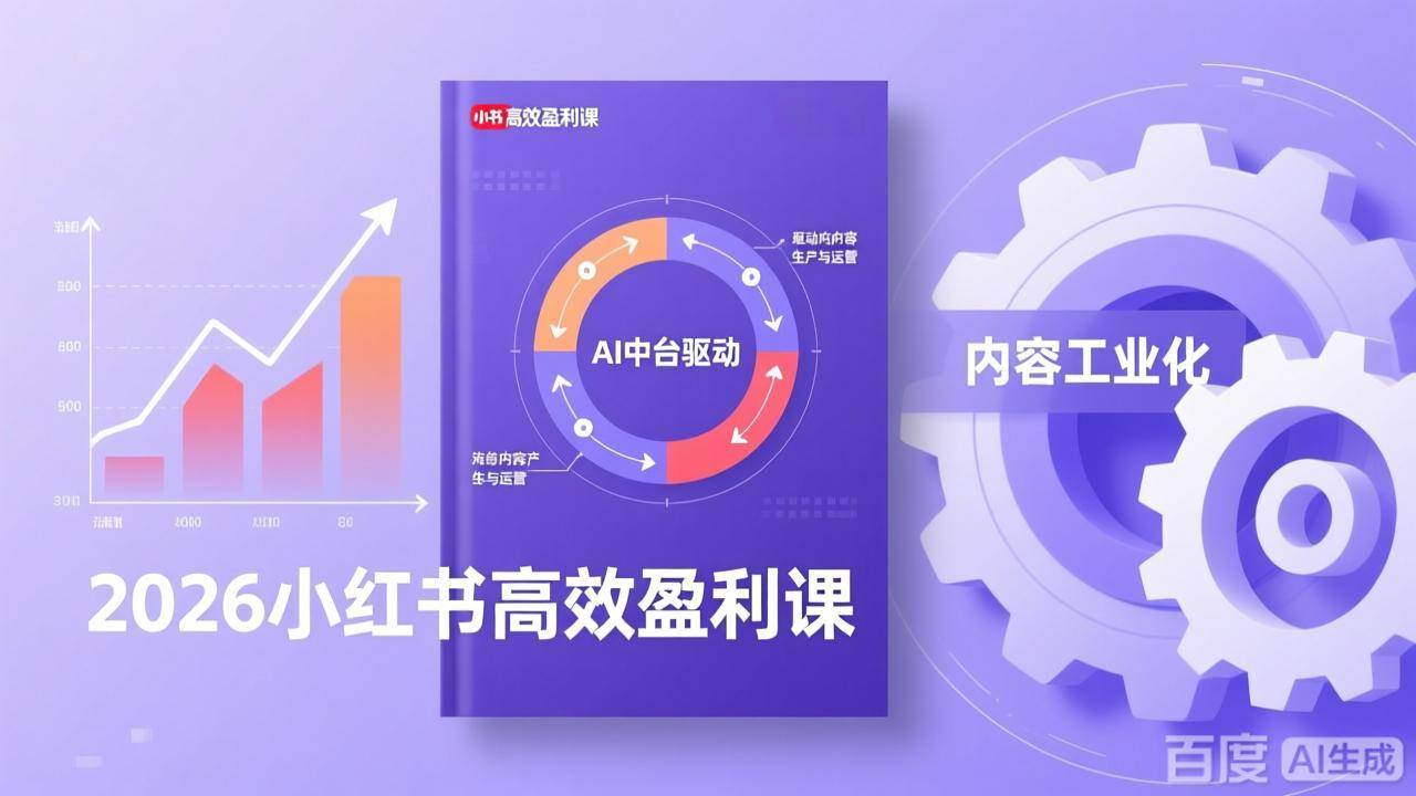 （17291期）2026小红书高效盈利课，流量双引擎+内容工业化+AI中台驱动，构建可复制的千万级营收模型-鸿雁学习网