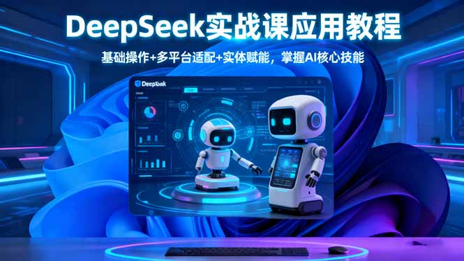 DeepSeek实战课应用教程、基础操作+多平台适配+实体赋能,掌握AI核心技能-鸿雁学习网