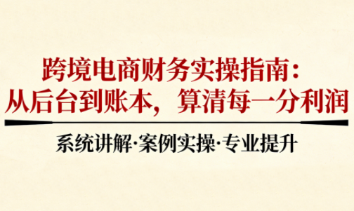2025跨境电商财务实操指南-鸿雁学习网