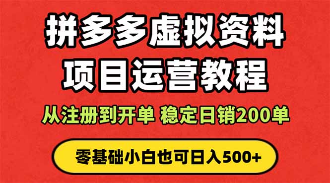 拼多多开店运营课程： 蓝海变现玩法，轻松实现睡后收入 零基础小白也可…-鸿雁学习网