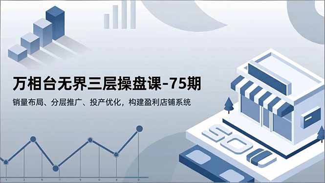 （16769期）万相台无界三层操盘课-75期，销量布局、分层推广、投产优化，构建盈利店铺系统-鸿雁学习网