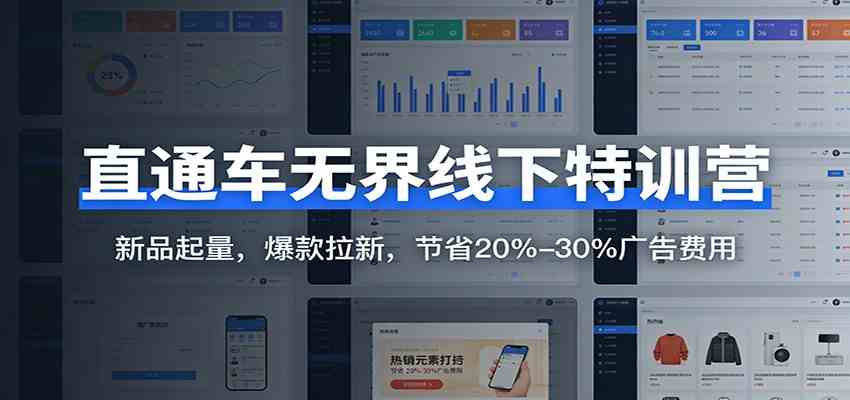 直通车无界线下特训营：新品起量，爆款拉新，节省20%-30%广告费用-鸿雁学习网