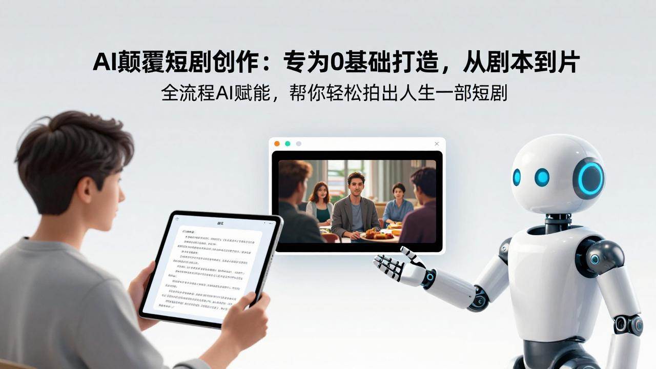（17564期）AI颠覆短剧创作：专为0基础打造，从剧本到成片全流程AI赋能，帮你轻松拍出人生第一部短剧-鸿雁学习网