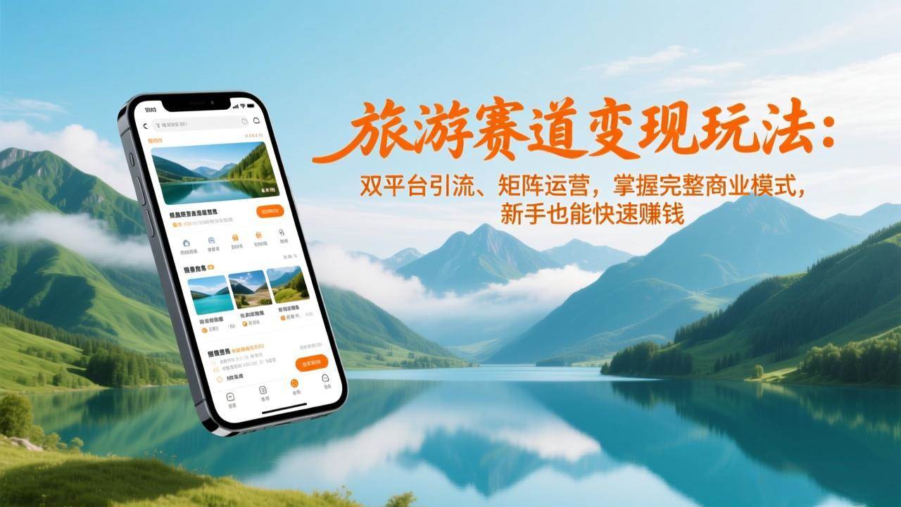 （17153期）旅游赛道变现玩法：双平台引流、矩阵运营，掌握完整商业模式，新手也能快速赚钱-鸿雁学习网